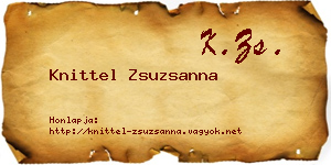 Knittel Zsuzsanna névjegykártya