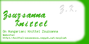 zsuzsanna knittel business card